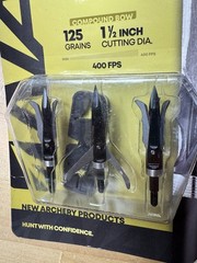 NAP SPITFIRE 3 Blade 125 Grain Broadheads 3 Pack New Archery Products 60-245 NEW