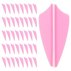 60 Pcs Plastic Arrow Fletching Shield Shape Vanes For Archery Shooting