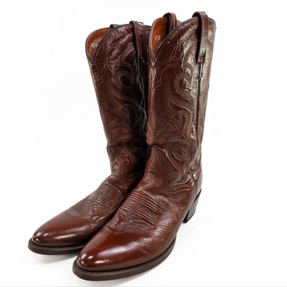 Dan Post Men’s Size 10.5 D Milwaukee Brown Leather Cowboy Boots Western DP2111