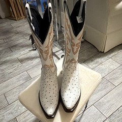 Dingo DI115 White Western Cowboy Cowgirl Boots Women’s US Size 10