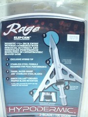 Rage Hypodermic 2 Blade Broadheads 100 Grain 2 Inch Cut R39100 Free Shipping