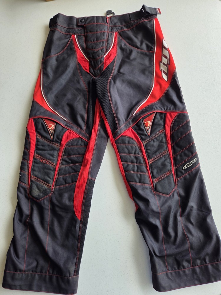 Dye Precision C6 Paintball Pants – Red/Black – Padded Protective Gear