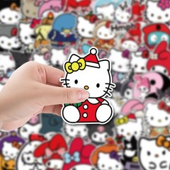50PCS Cute Cartoon Kitten Stickers – Waterproof Vinyl Sticker Pack
