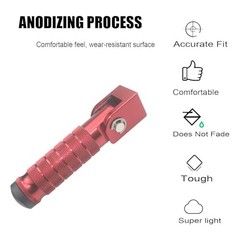 Universal CNC M8 Motorcycle Foot Pegs 90 Degree Foldable Foot pegs Footpegs Red