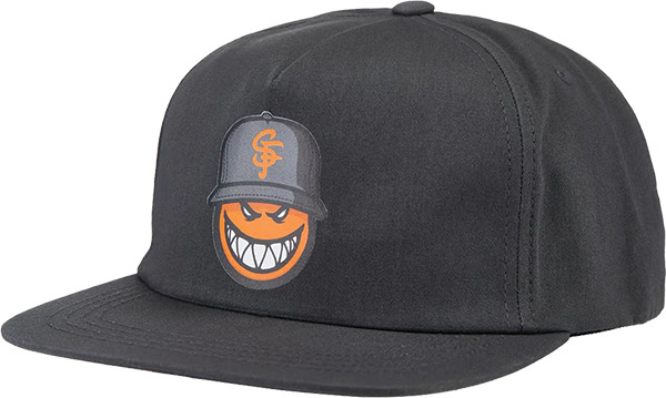 Thrasher x Spitfire Wheels SF Loc Charcoal Gray Snapback Hat