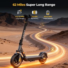 750W Electric Scooter Adults E-Scooter 44 mile Long Range 10in Tire Commuter