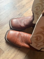 Tony Lama Women’s Western Cowboy Cowgirl Boots US 8B Brown Red Leather Stitch