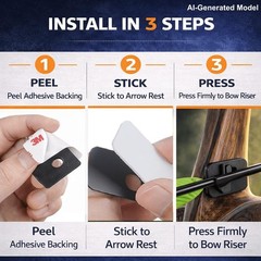 8-Pack Self-Adhesive Plastic Arrow Rest, Arrow Rest for Recurve & Compound Bo…