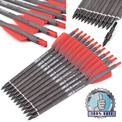 12X 7.5″ Crossbow Bolts 6.2mm Carbon Shaft Arrows 2″ Vanes Crossbow Hunting