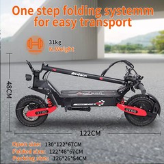Electric Scooter for Adult 2400W Dual Motors 43Miles 40MPH Off-Road Scooter 2C