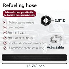 2 1/2″ ID 15 7/8″ Long straight Gasoline Fuel Filler Neck Hose with 4 Hose