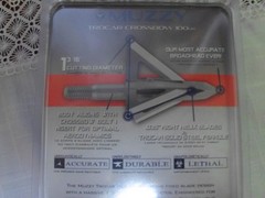 NEW MUZZY 3 Blade CROSSBOW Trocar 100 Grain Archery Hunting Fixed Broadhead –