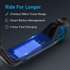 NIU KQi3 Pro with 31 Miles Long Range 350W – Electric Scooter for Adults – Black