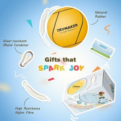 Unisex-Teen Tetherball Set with Additional Ropes