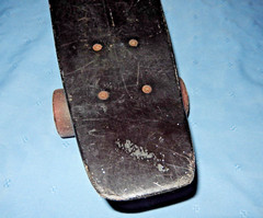 VTG Black Plastic Molded Skateboard W/ Nash Trucks – 26.5″ Long – Parts/Restore