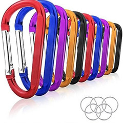 Carabiner Clip, 10 Pack, 855lbs，3″ Heavy Duty Caribeaners for Hammocks, Campin