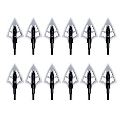 12Pcs Black Archery Broadheads 100 grain Crossbow Compound Bow Hunting Tips