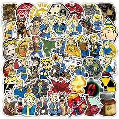 Mix 10/50 PCs Fallout Vault Boy Retro Game Luggage Notebook Laptop Car Sticker