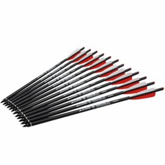 12PCS 22» Crossbow Bolts Carbon Arrows +12 Broadheads 100 grain Target Hunting