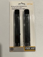 Sig Sauer P320 ASP Air Pistol .177 Cal Pellet 20-Round Magazine 2-Pack