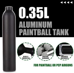 Aluminum Gas Refill Tank M18*1.5 Thread 4500 Psi HPA Gas Cylinder 0.35 L Bottle