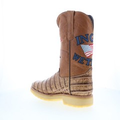 Dingo Patriot DI-607 Mens Brown Leather Pull On Cowboy Western Boots 9.5