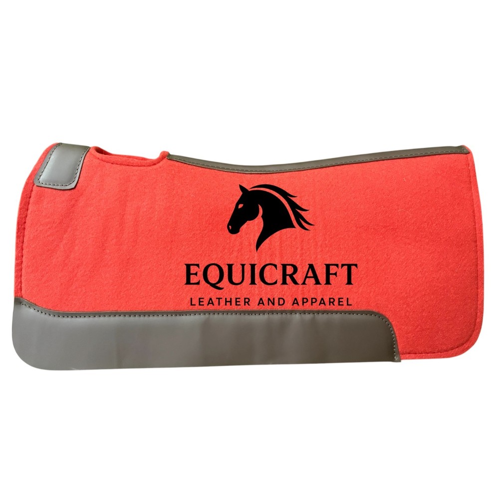 Wool Felt Saddle Pad with Leather | Western Riding Pad | 30X30″ & 32X32″