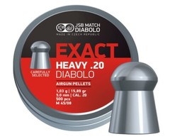 JSB EXACT HEAVY DIABOLO 500 Count Premium DOMED Match 5mm .20 Caliber Pellets