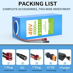 48V10AH Lithium-ion Battery , for Electric Bikes,Scooters Motors( 100W-1200W )