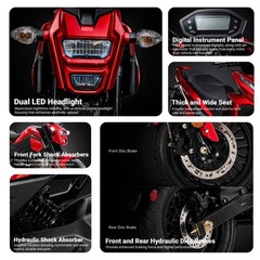 X-PRO 125cc Vader Motorcycle Street Bike with Manual Transmission Electric Start