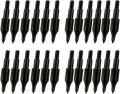 24 Pcs Steel 100 Grain Archery Arrow Field Points Field Tips – Practice Target &