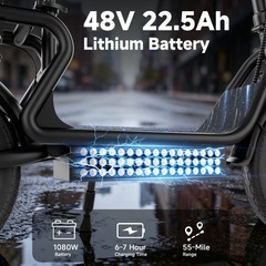 Electric Scooter with Seat for Adults,Commuter Foldable 500W 48V 22Ah Battery US