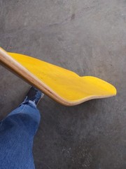 9.18″ Skateboard Deck «Huffer» Shape MIX Mfg Handcrafted in USA Yellow