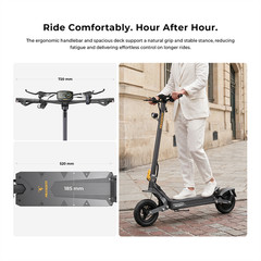Ausom L1 Electric Scooter,800W Motor,70km Range,EVE lithium Battery E-Scooters