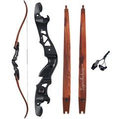 Archery 62″ ILF Takedown Recurve Bow 25-60lbs Outdoor Hunting Shooting Target