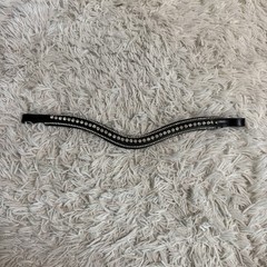 Black Horseback Riding Dressage Horseback Riding Browband With Rhinestones
