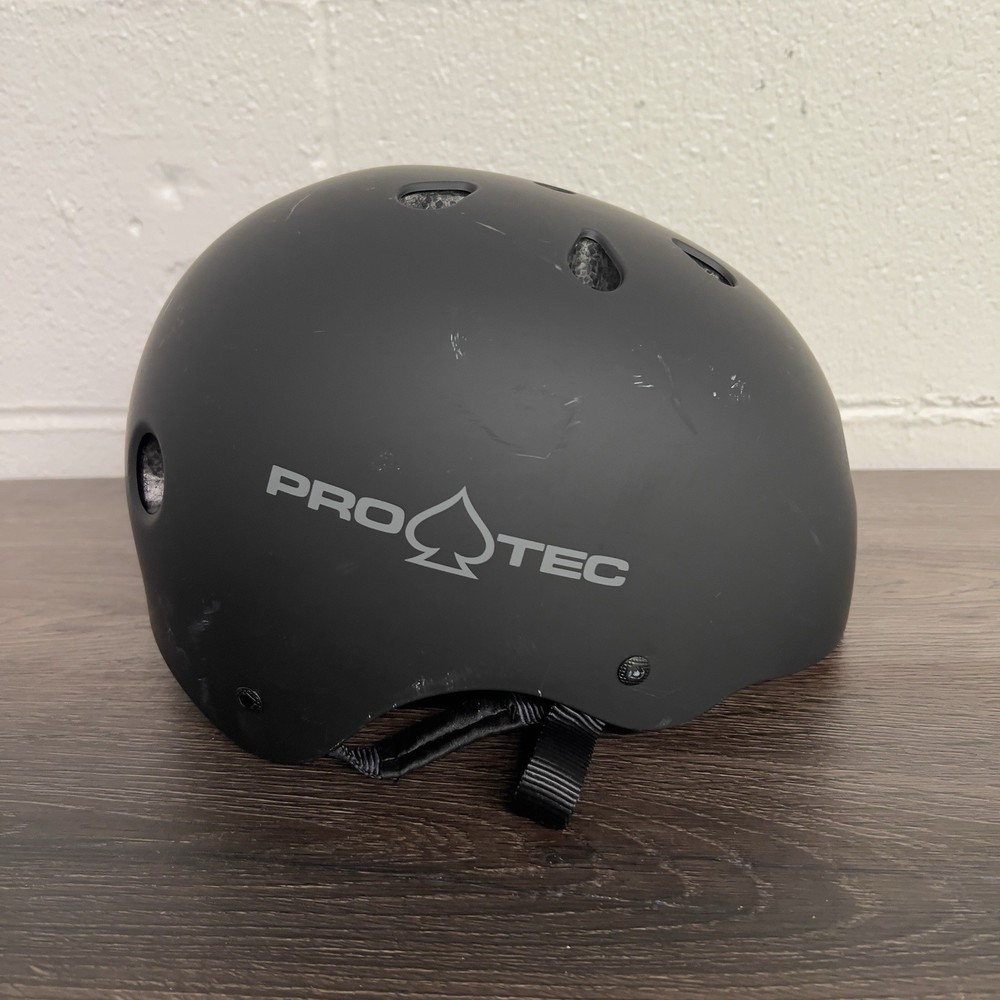 Pro-Tec Classic Skateboard BMX Bike Helmet Matte Black Size Large 58-60cm