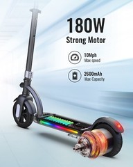 Gyroor 180W 10mph Speed Electric Scooter For Kids and Teens Ages 8-14-Silvery