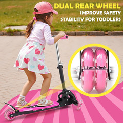Gift For Kids age 3~7 beginner fun 3 Wheels Foldable Kick Scooter light weight