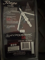Rage Hypodermic NC No Collar mechanical bowhunting Broadheads 100 Grain 2+» Cut