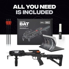 BALLISTA BAT Compound Crossbow with T-Buttstock Fast 330fps Powerful 130lbs