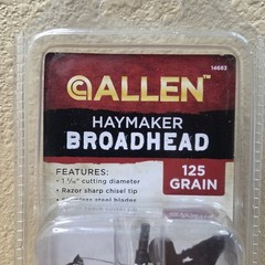 Allen Haymaker 125 Grain Broadheads – 3 Pack – 1 3/16″ Cut Stainless Steel Tip