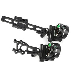 5 Pin Compound Bow Sight 4X 6X 8X Lens 0.019″ Fiber Micro Archery Hunting RH LH