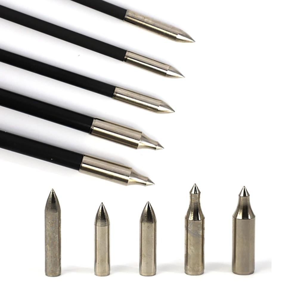 20pcs Metal Arrowheads Glue On Arrow Field Points Hunting Target Arrow Tips B…