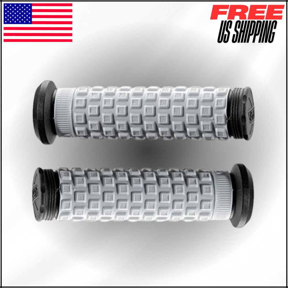 ATV Handlebar Grips Anti-Rip Tip 024859 Pillow Top Black/Gray
