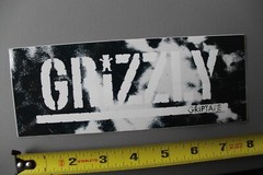 Grizzly Grip Tape Black White Bear Original Z73A Vintage Skateboarding STICKER