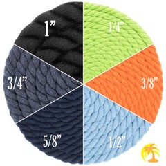 Premium Super Soft Colored Twisted Cotton Rope – 1/4″ Diameter, Multiple Lengths