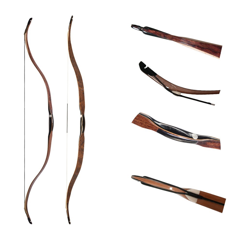 AF Archery 54″ Turkish Bubinga Recurve Bow Traditional Horseback Hunting Bow