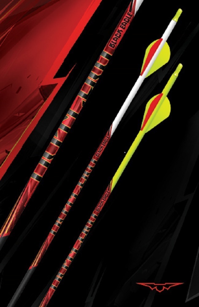 New Black Eagle Outlaw Carbon Arrows 400 White Crested & Blazer Vanes 1/2 Dozen