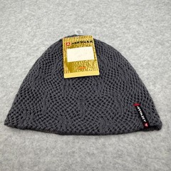 Airwalk Reversible Knit Beanie Gray Striped Logo Teen OSFM NWT
